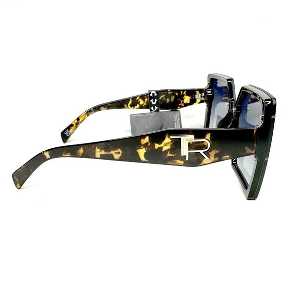 True Religion Oversized Square Sunglasses Black Tortoise  display picture 2